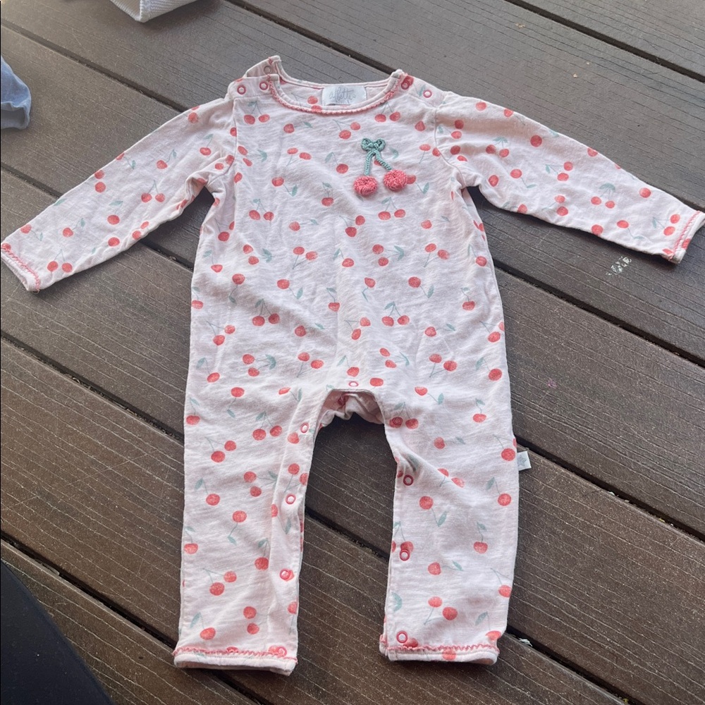 Cherry Print Kids One Piece